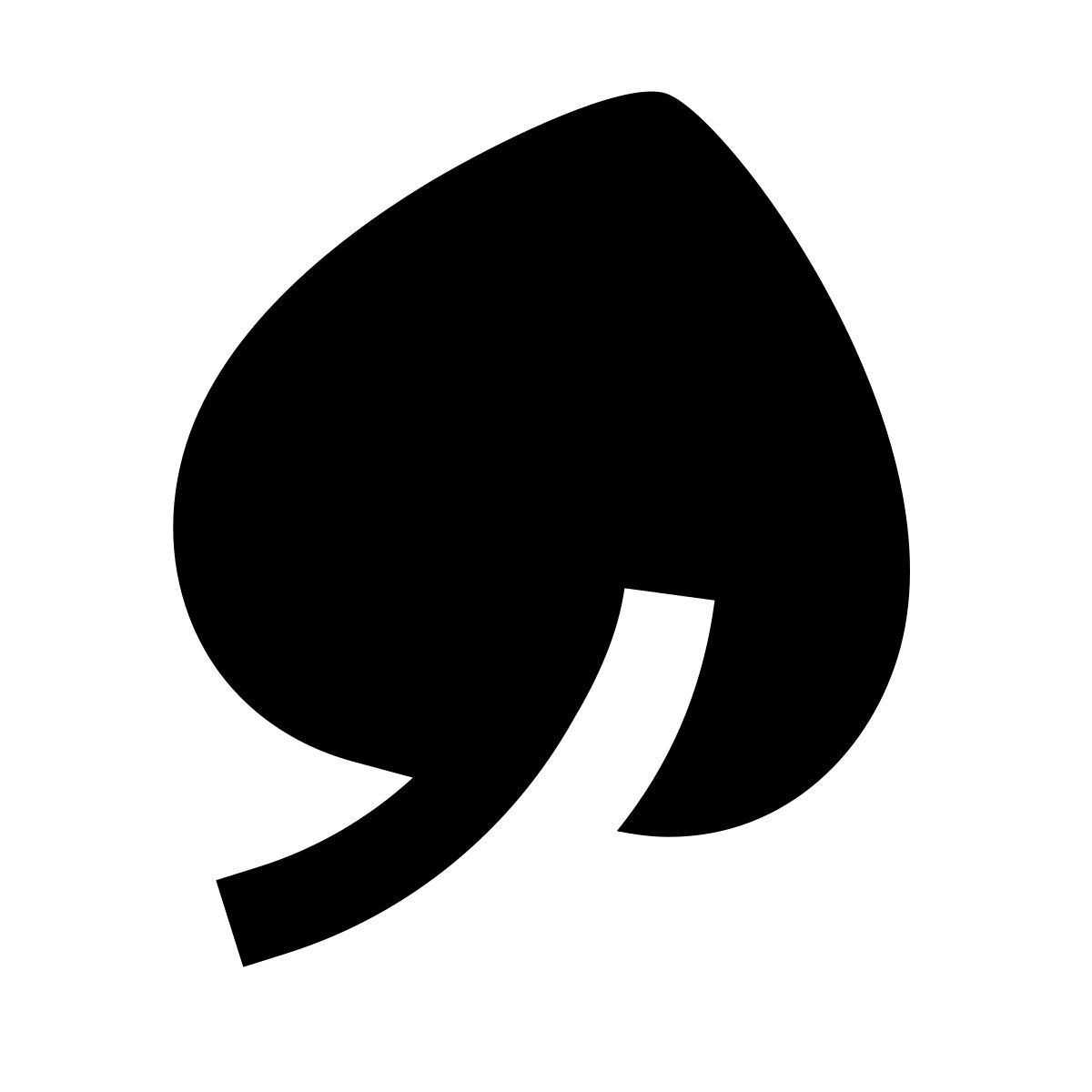 forma regular filled sharp style hoja icon