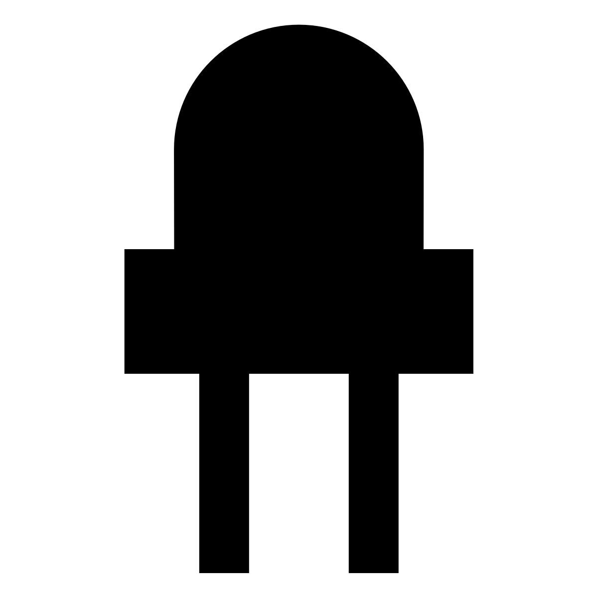 forma regular filled sharp style luz led icon