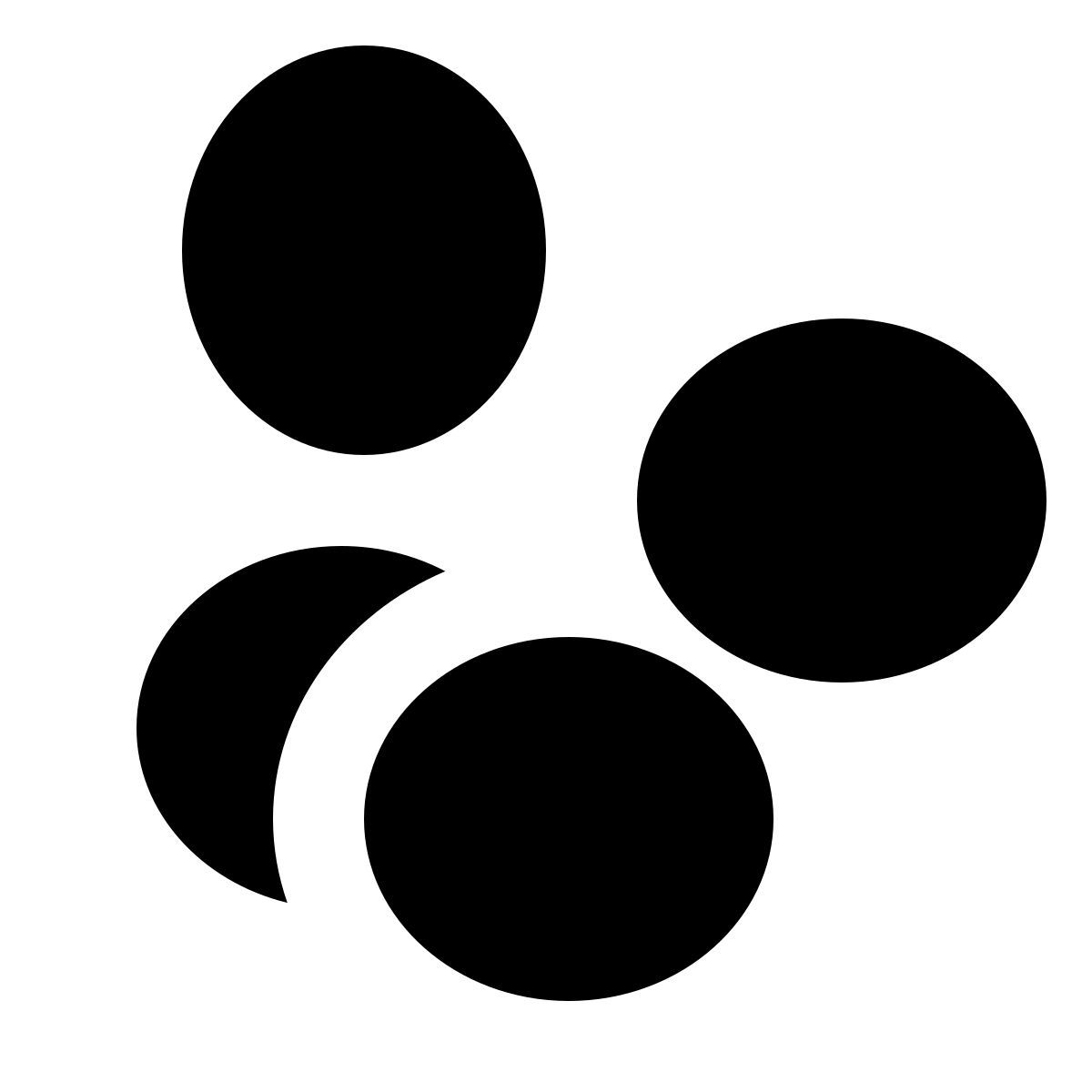 forma regular filled sharp style linse icon