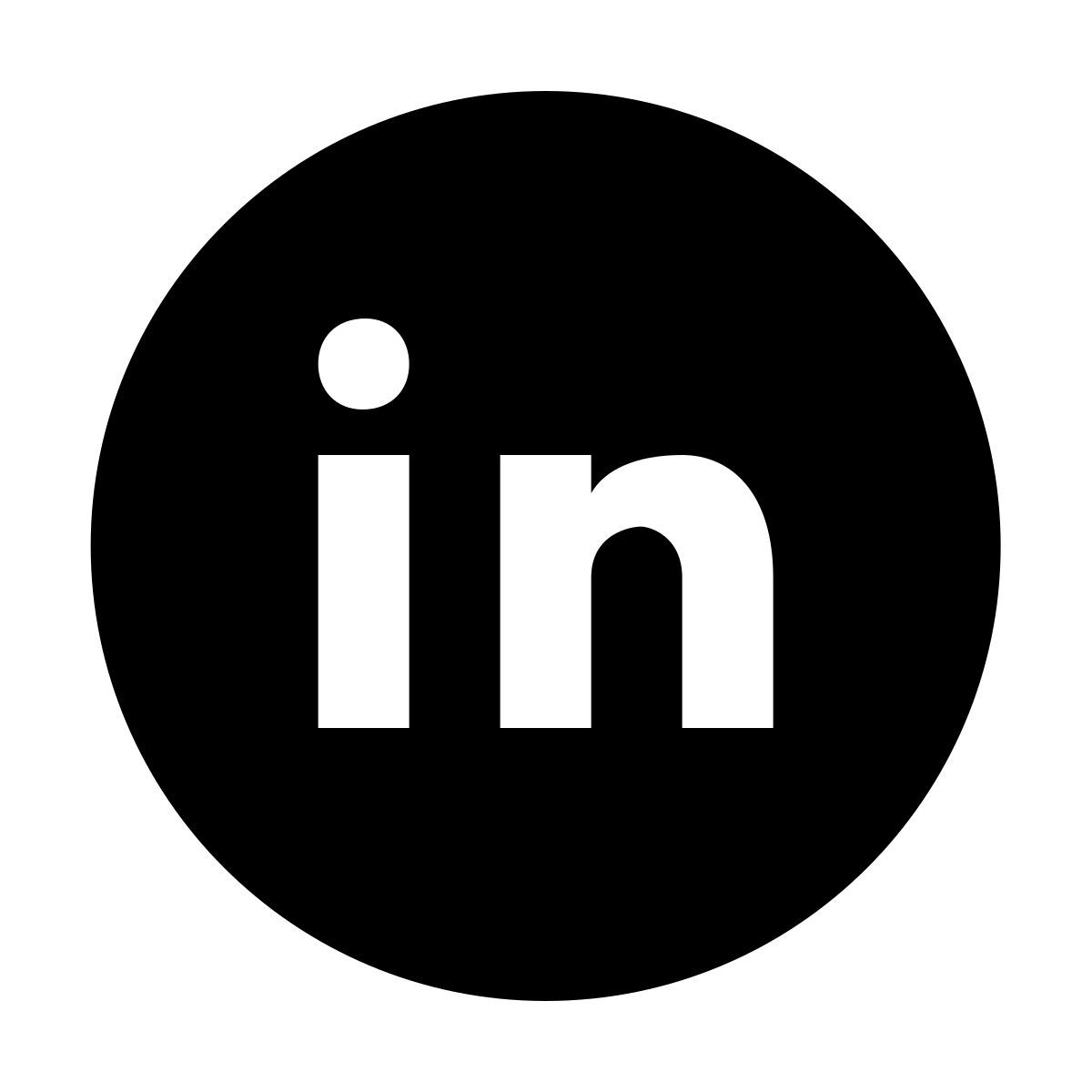 forma regular filled sharp style linkedin entouré icon