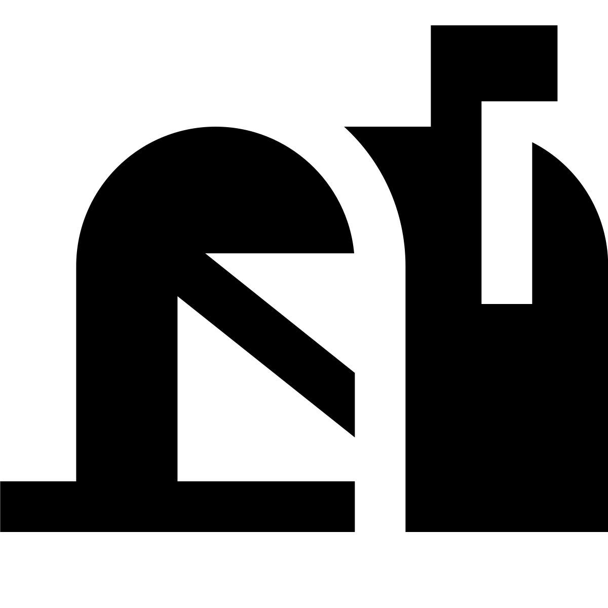 forma regular filled sharp style 문자와 메일 박스 icon