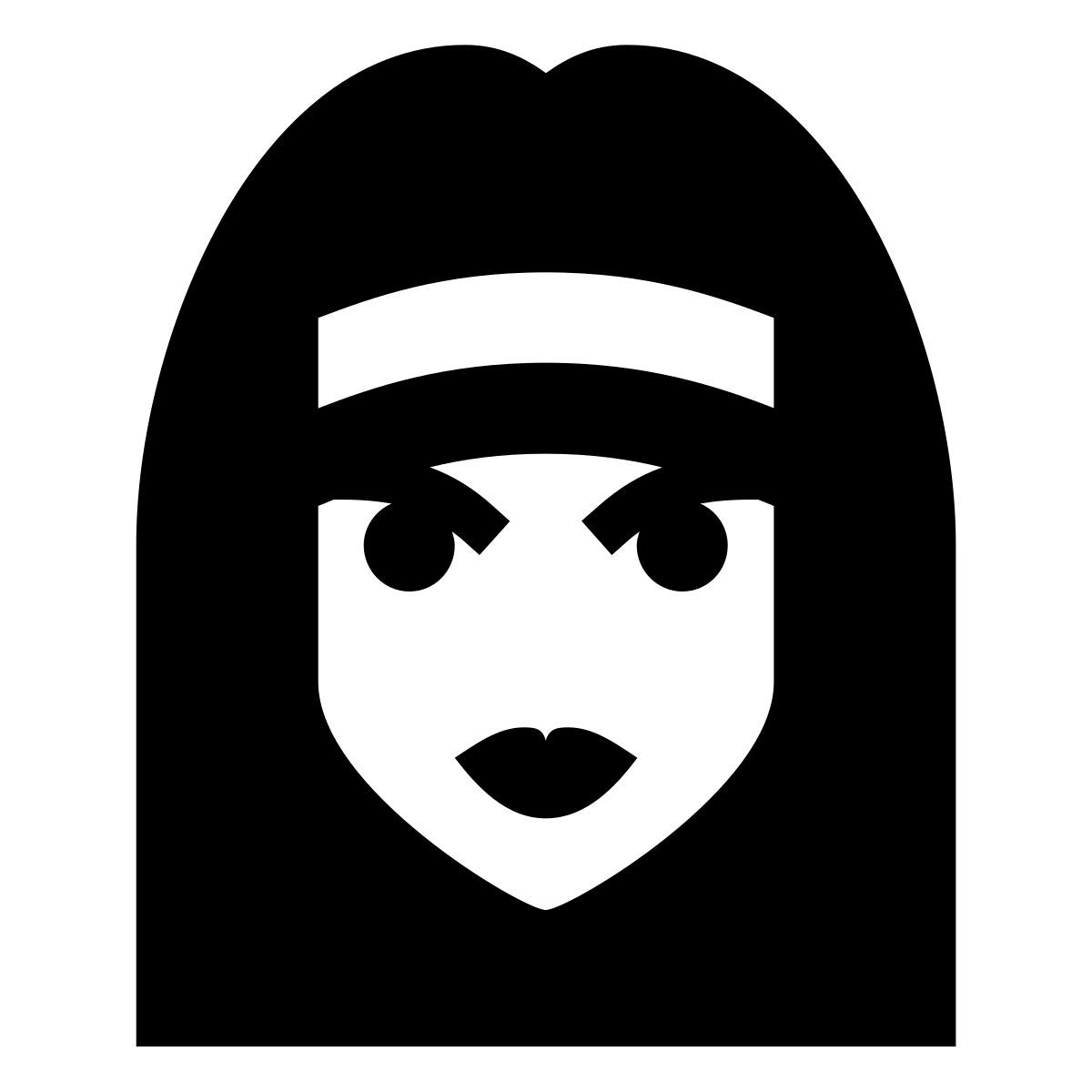 forma regular filled sharp style michonne en the walking dead icon