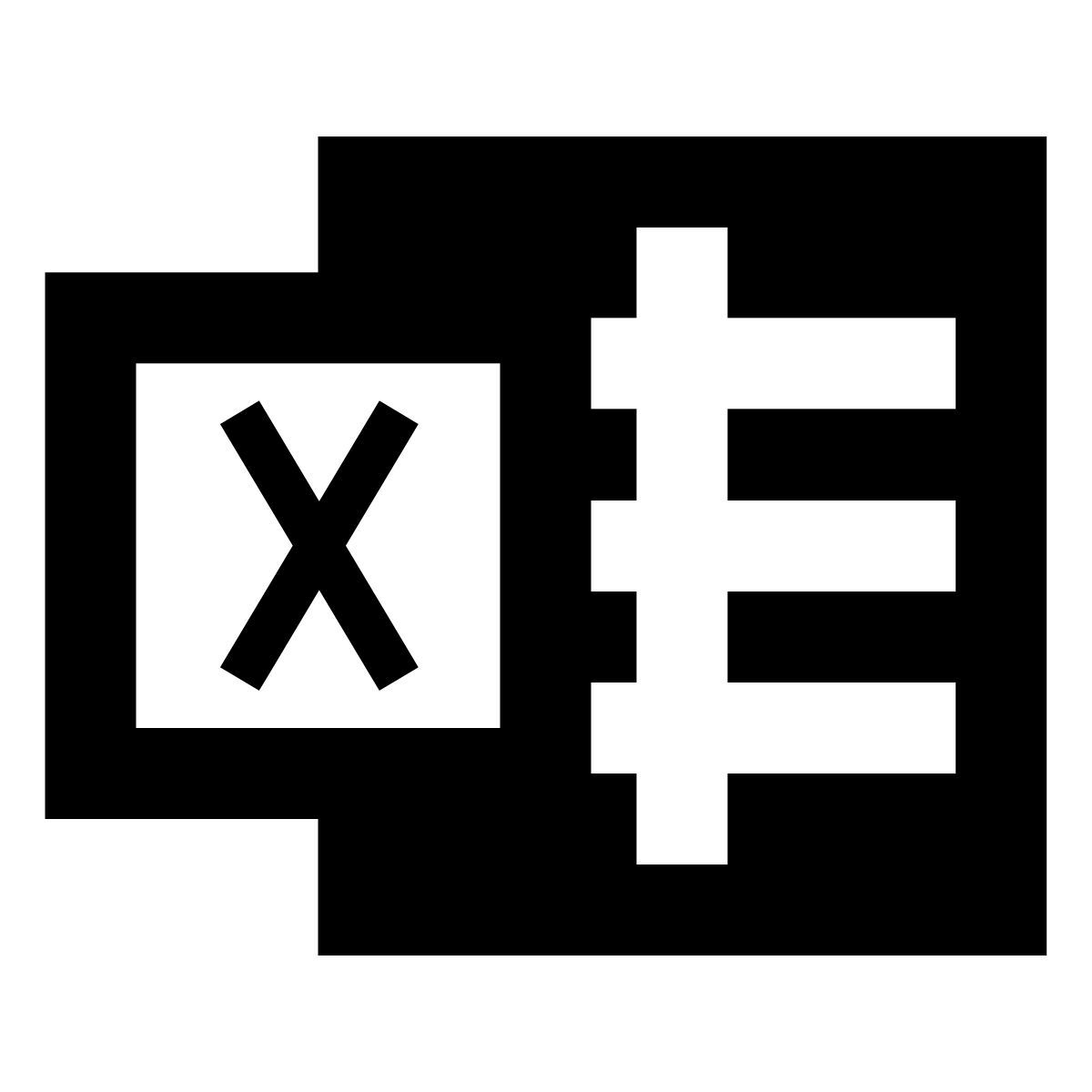 forma regular filled sharp style microsoft excel 2019 icon