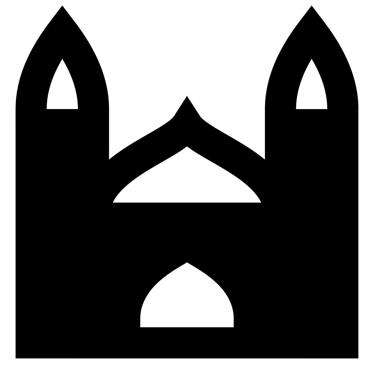 forma regular filled sharp style mosque icon