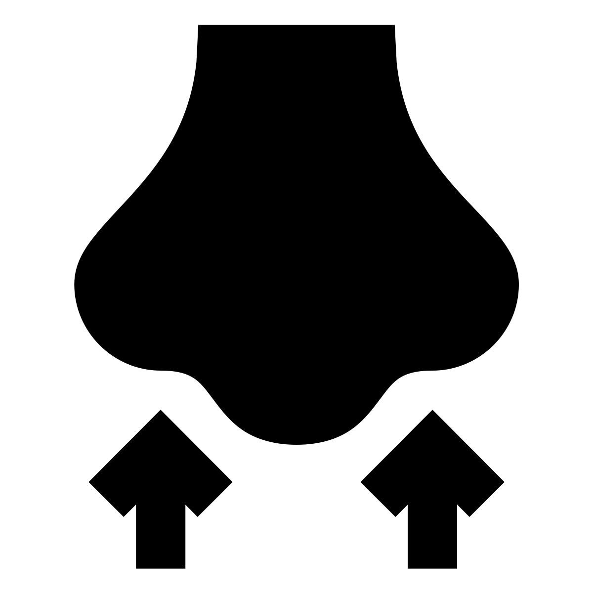 forma regular filled sharp style smelling icon