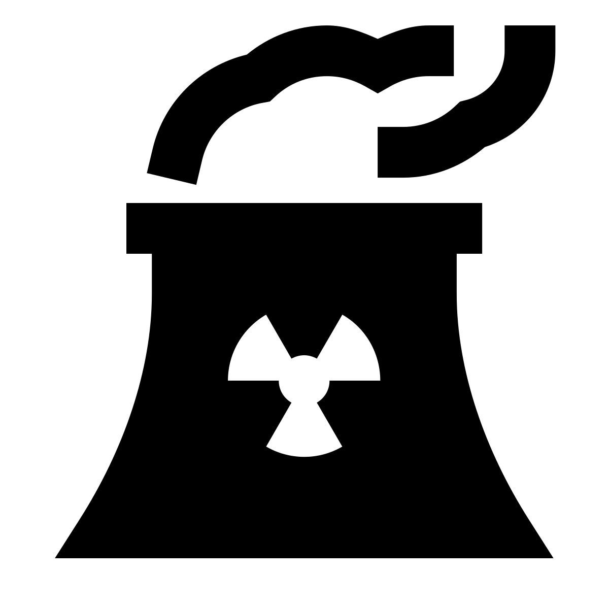 forma regular filled sharp style 核电站 icon