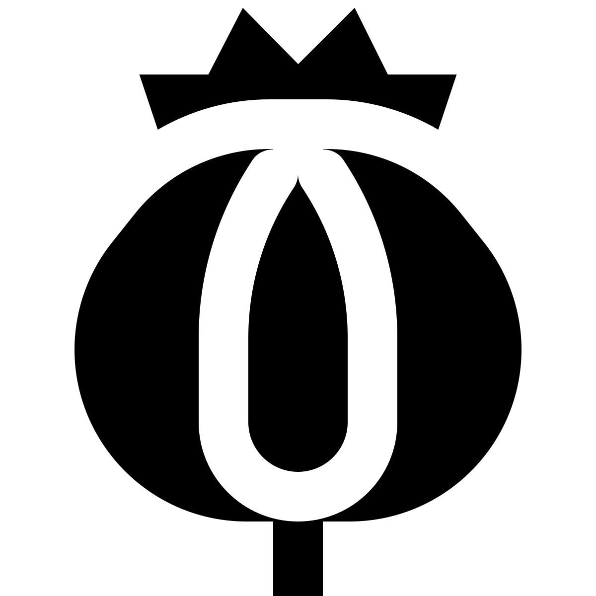 forma regular filled sharp style adormidera icon