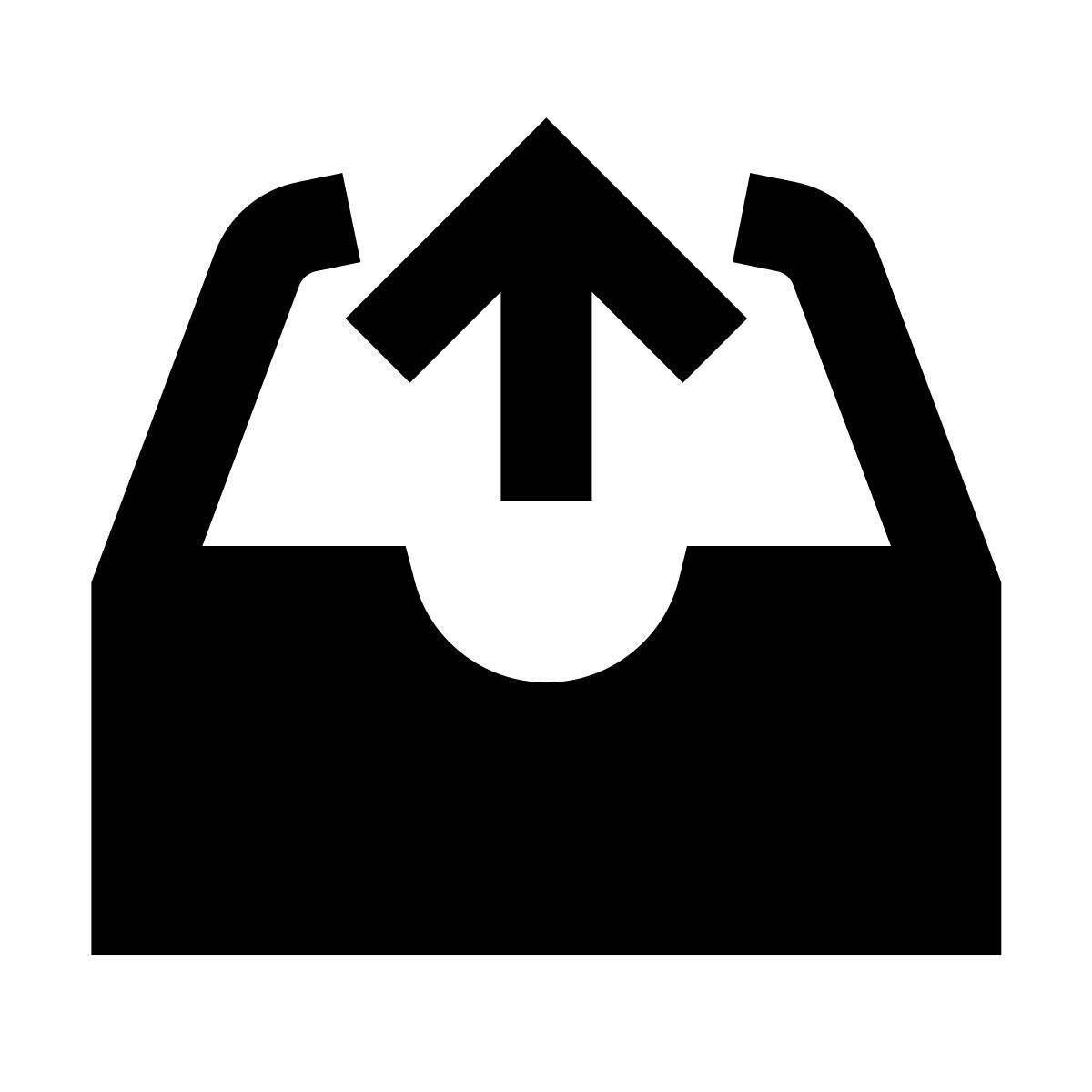 forma regular filled sharp style outbox icon