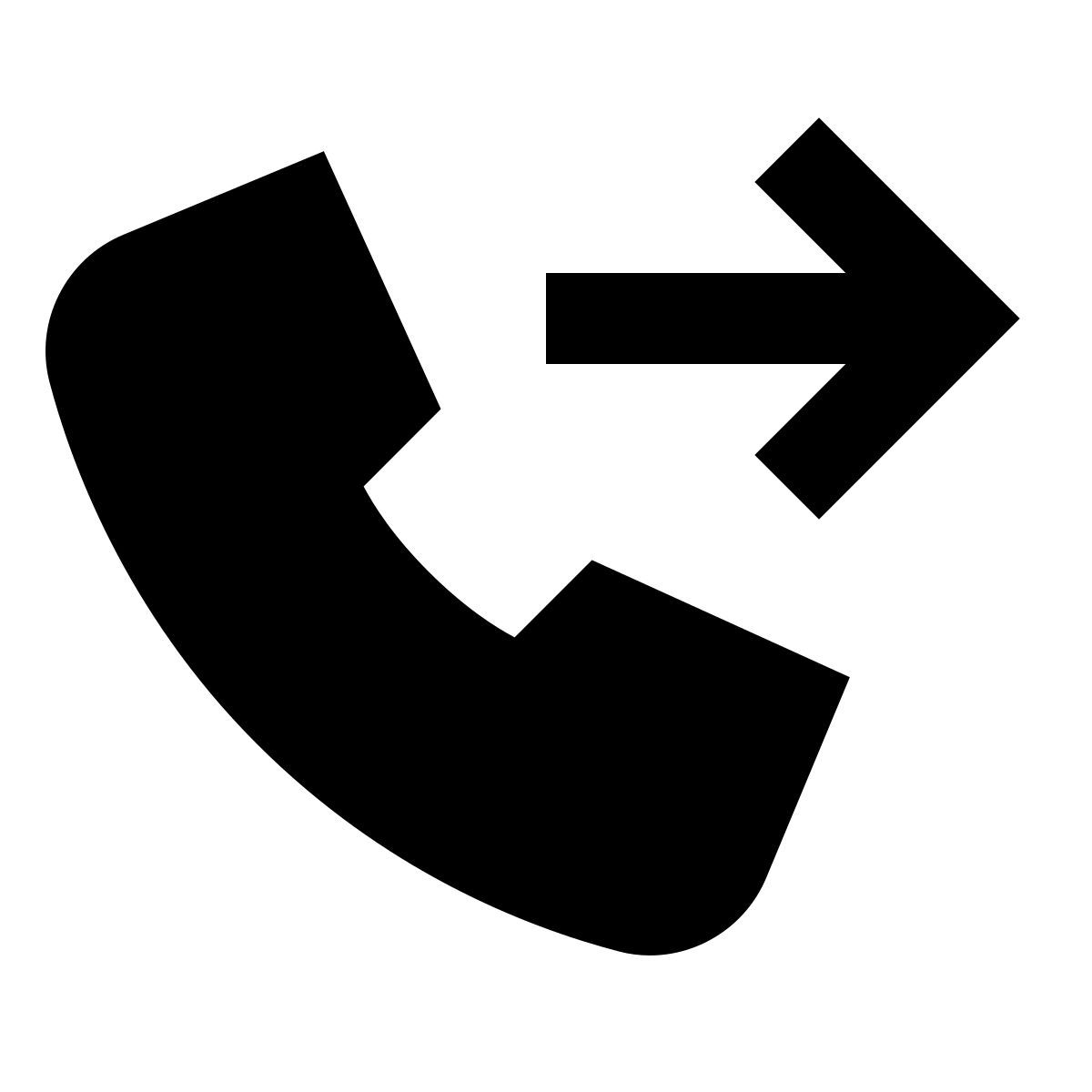 forma regular filled sharp style llamada saliente icon