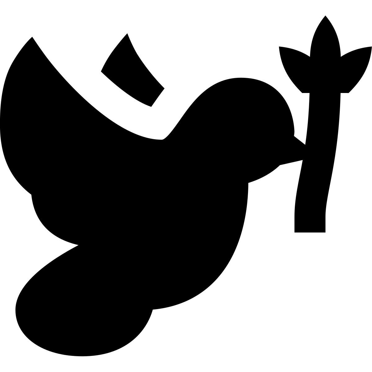 forma regular filled sharp style peace pigeon icon