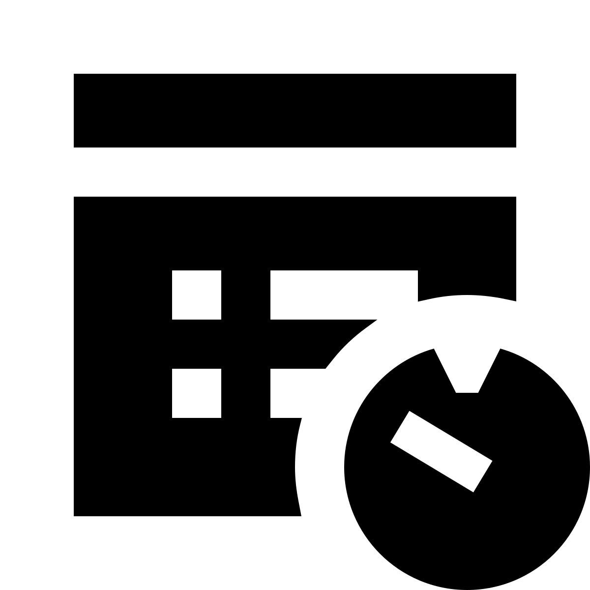 forma regular filled sharp style time limit icon