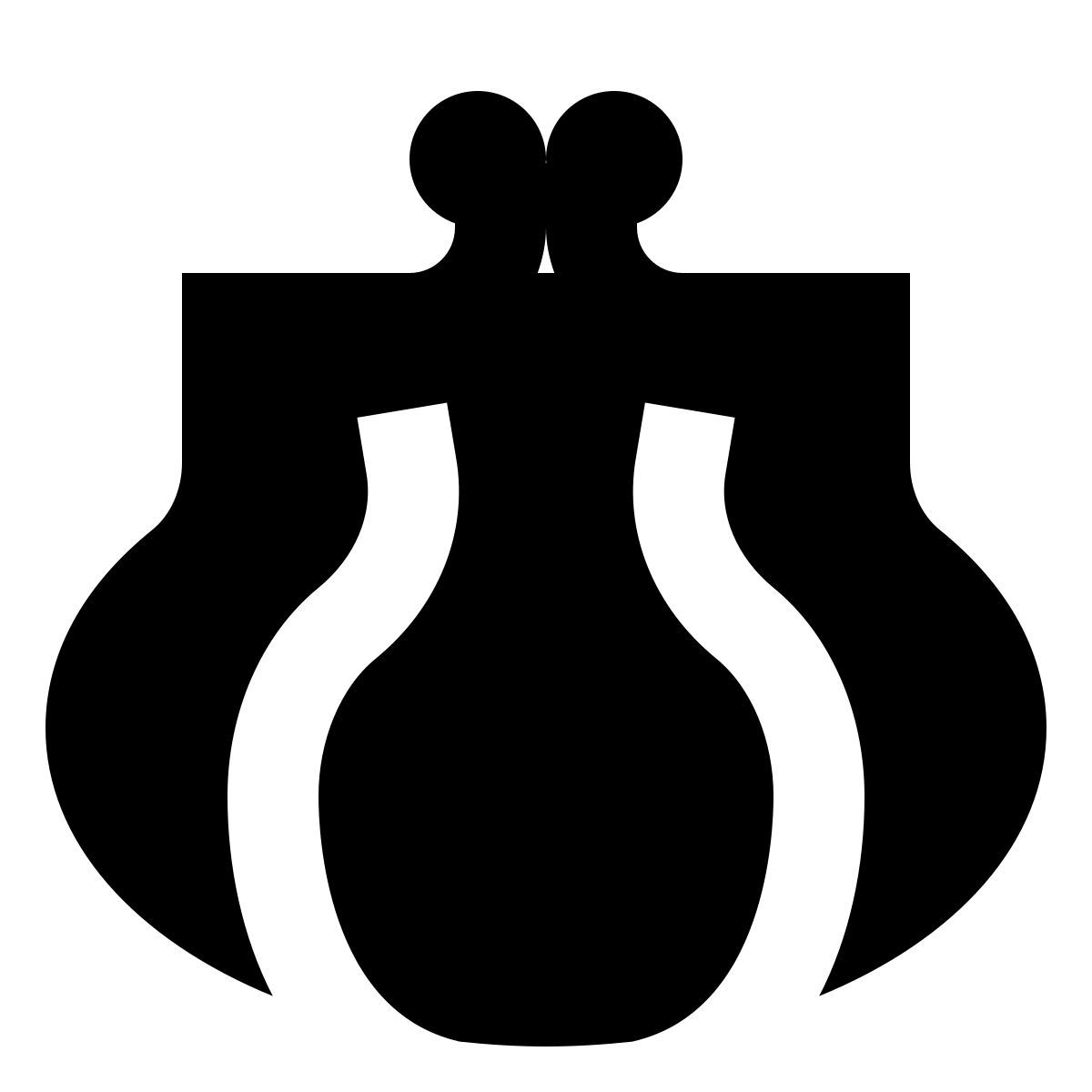 forma regular filled sharp style purse front view icon