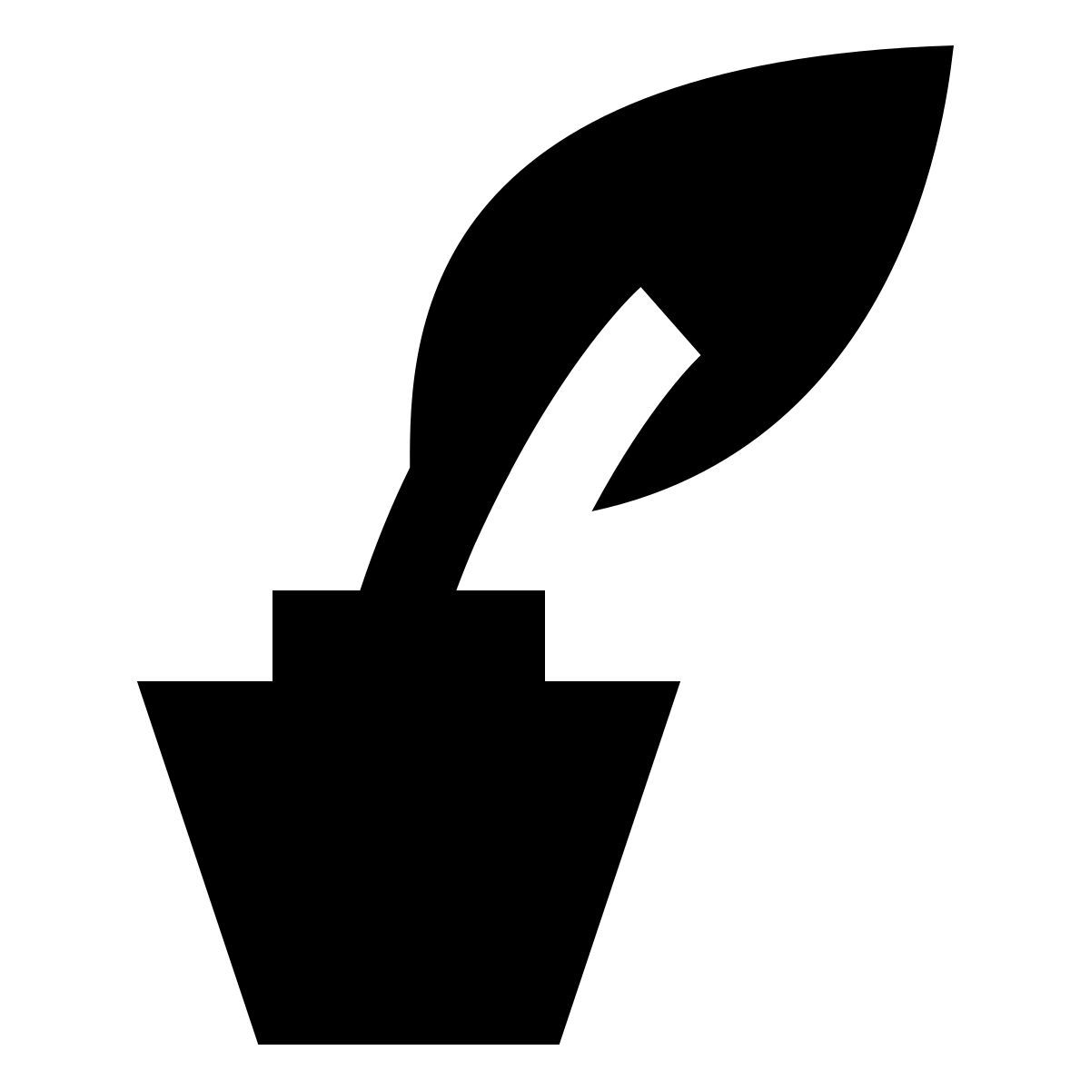 forma regular filled sharp style pluma con tinta icon