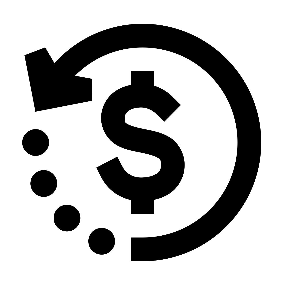 forma regular filled sharp style 退款2 icon