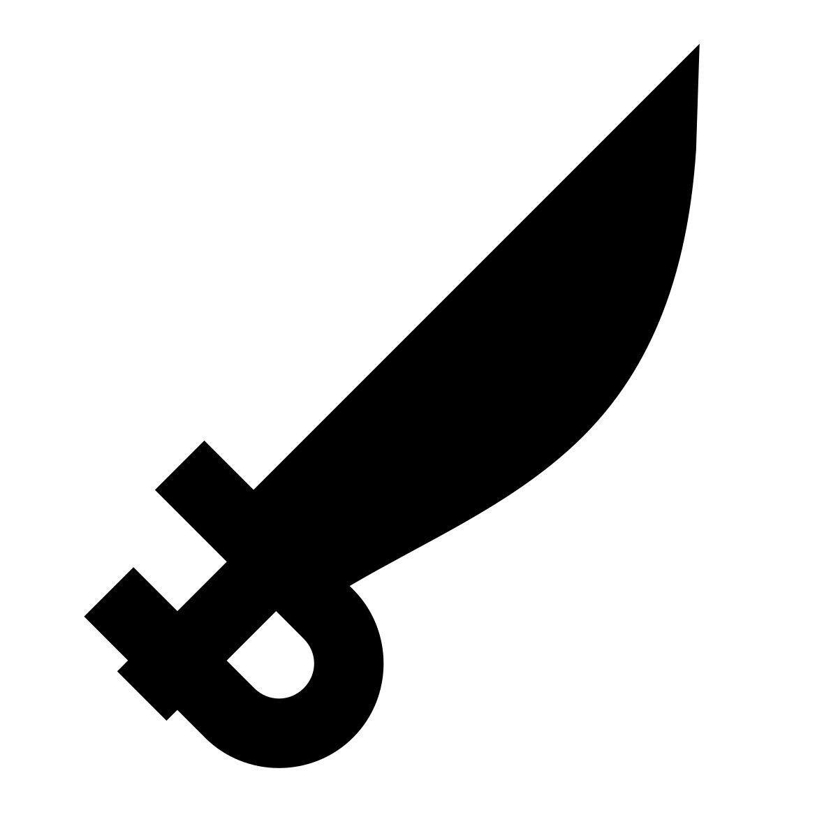 forma regular filled sharp style saber weapon icon