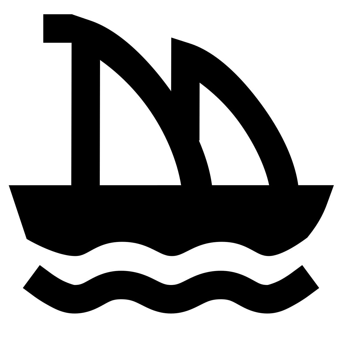 forma regular filled sharp style veliero medio icon