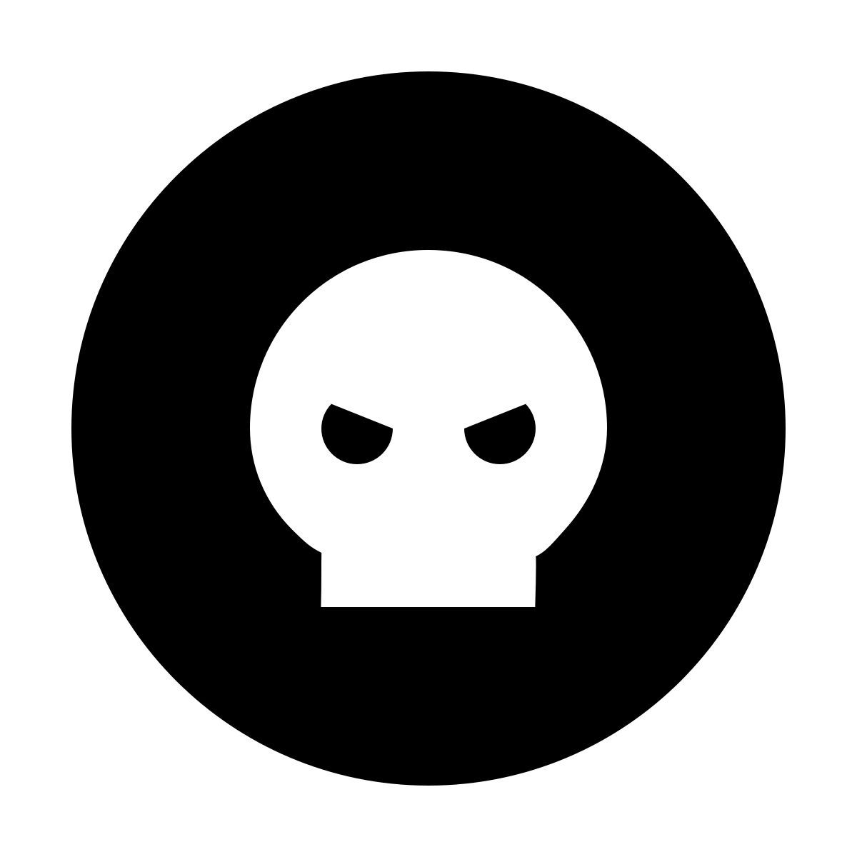 forma regular filled sharp style botón de autodestrucción icon