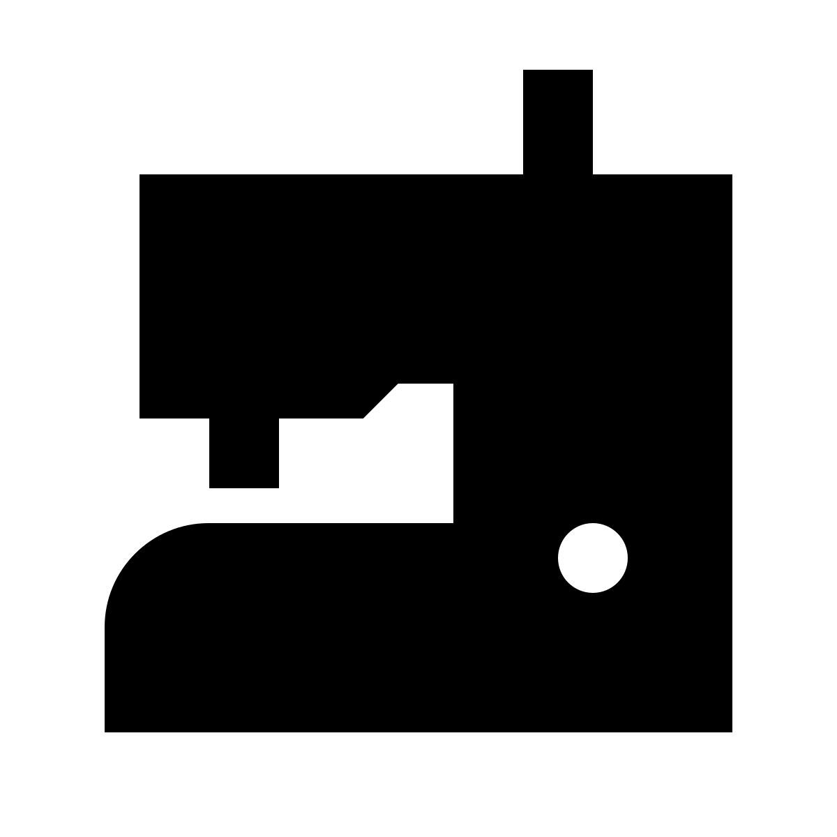 forma regular filled sharp style machine à coudre icon