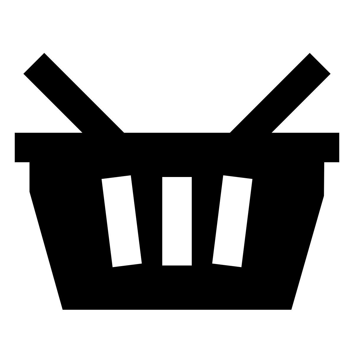 forma regular filled sharp style basket icon