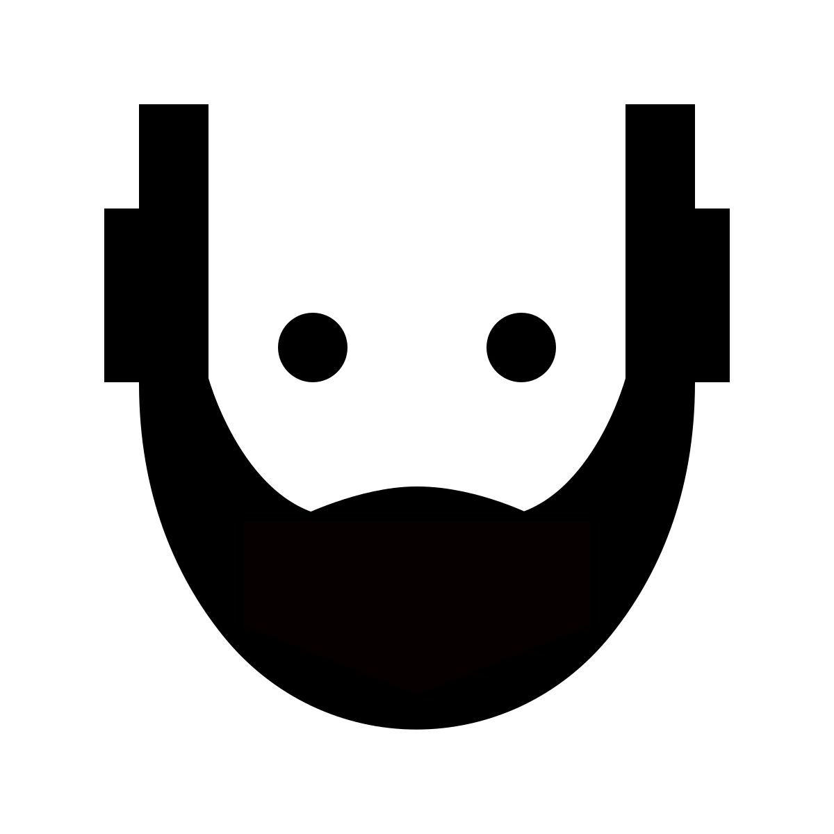 forma regular filled sharp style 짧은 수염 icon