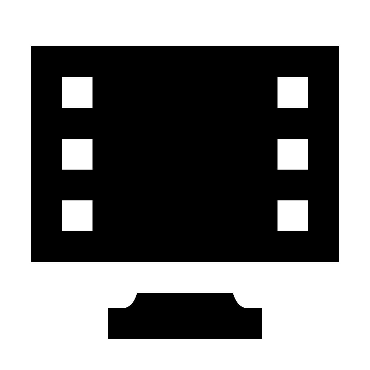 forma regular filled sharp style showing video frames icon