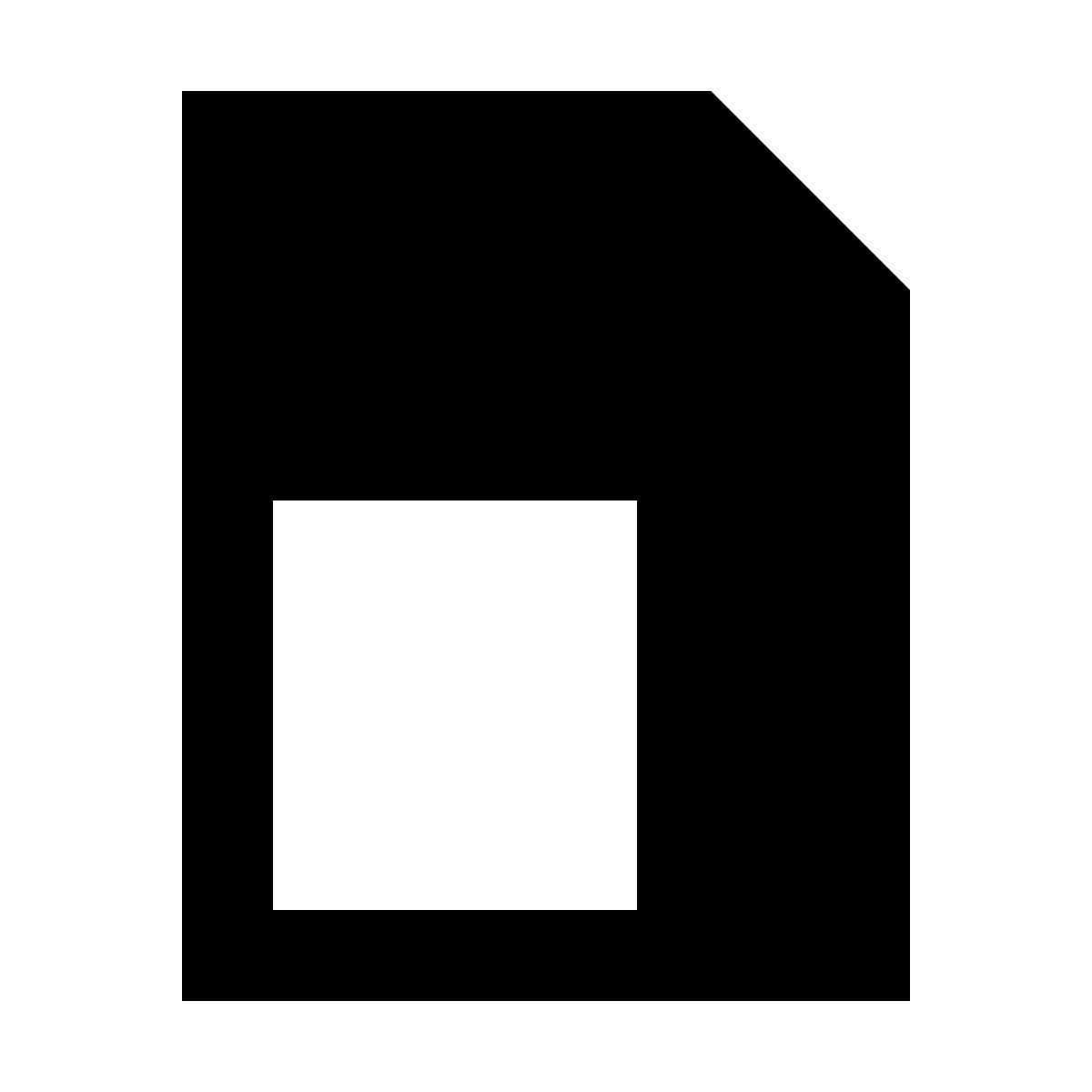 forma regular filled sharp style scheda sim icon