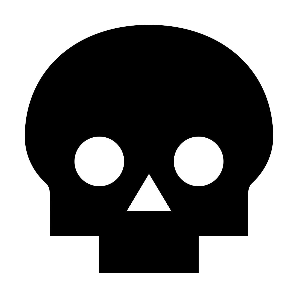 forma regular filled sharp style cráneo icon