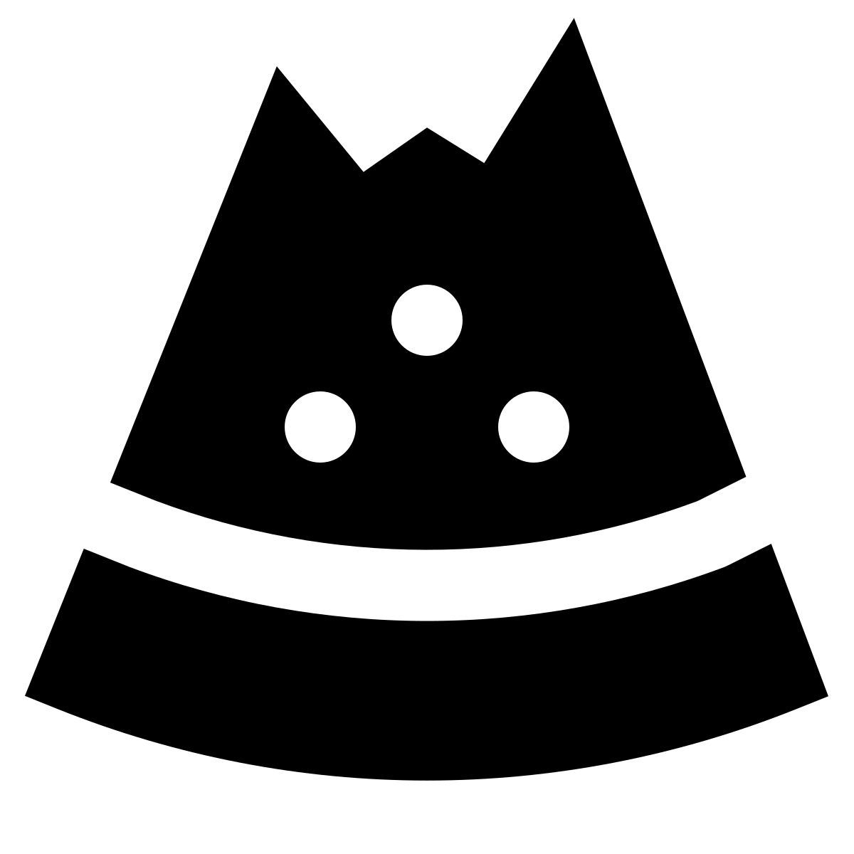 forma regular filled sharp style 수박 한 조각 icon