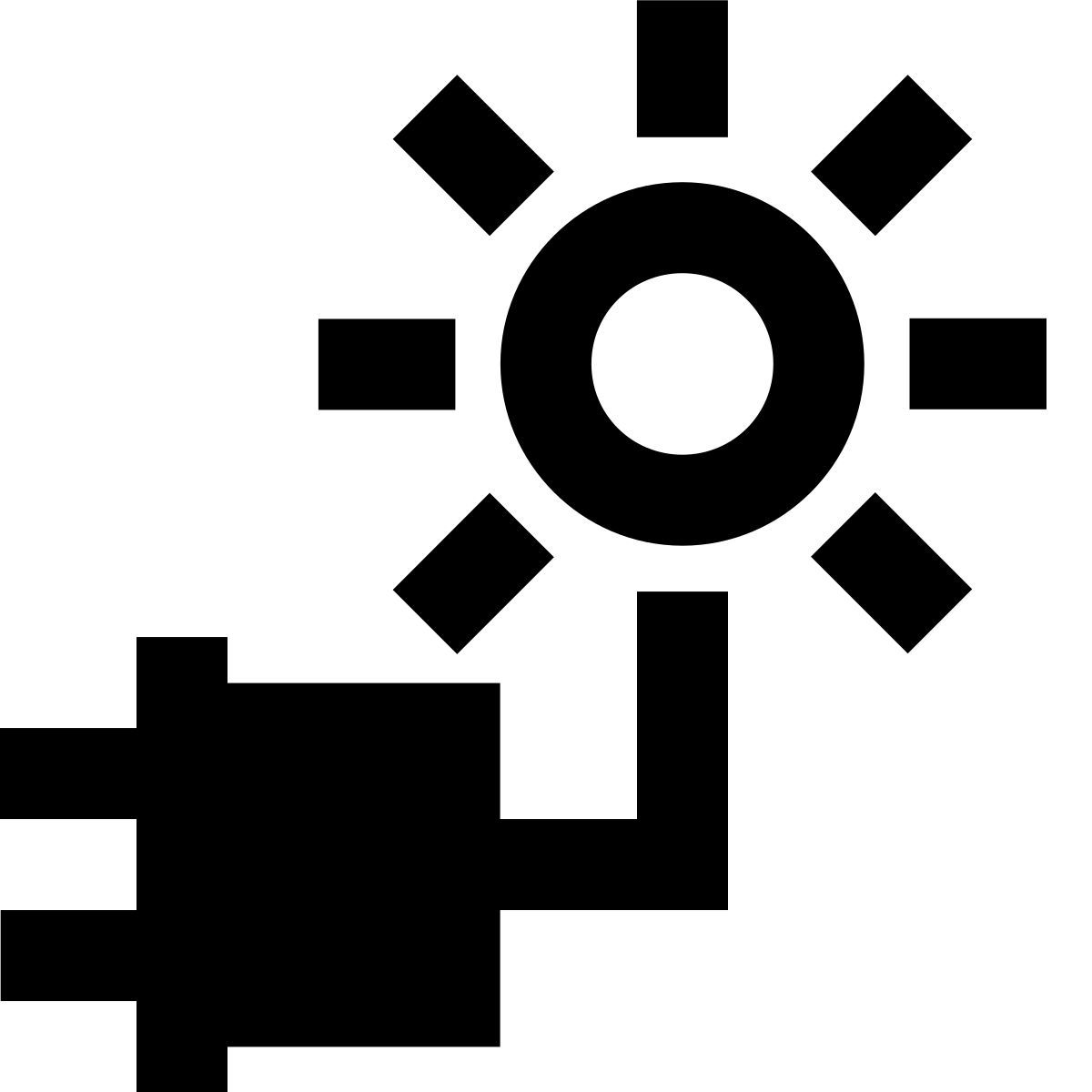 forma regular filled sharp style 太阳能 icon