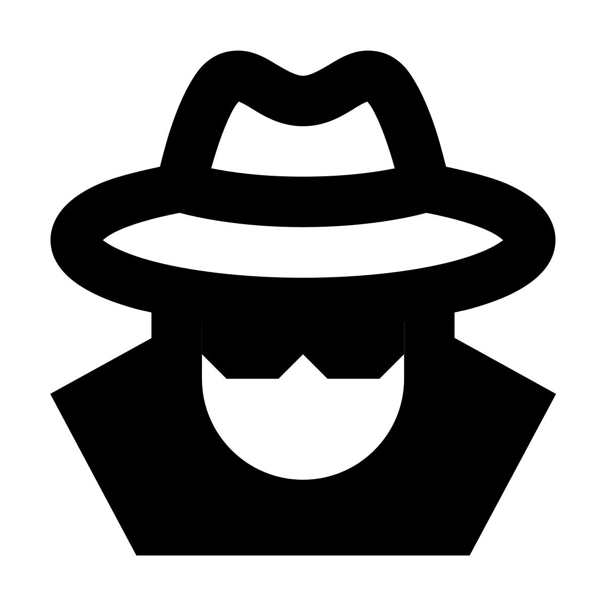 forma regular filled sharp style spy male icon