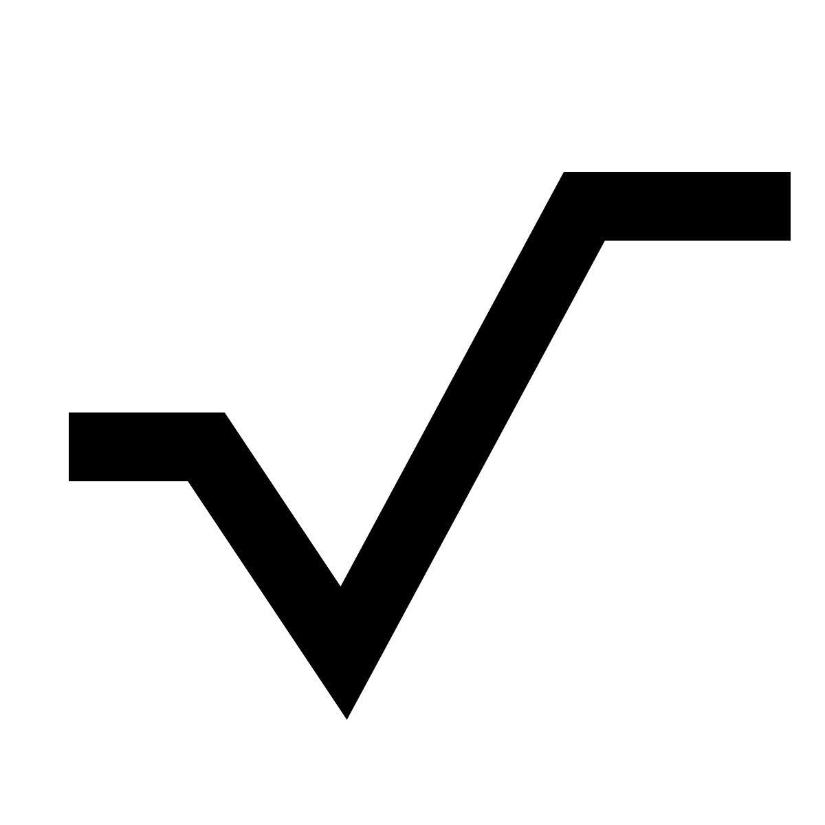 forma regular filled sharp style raíz cuadrada icon