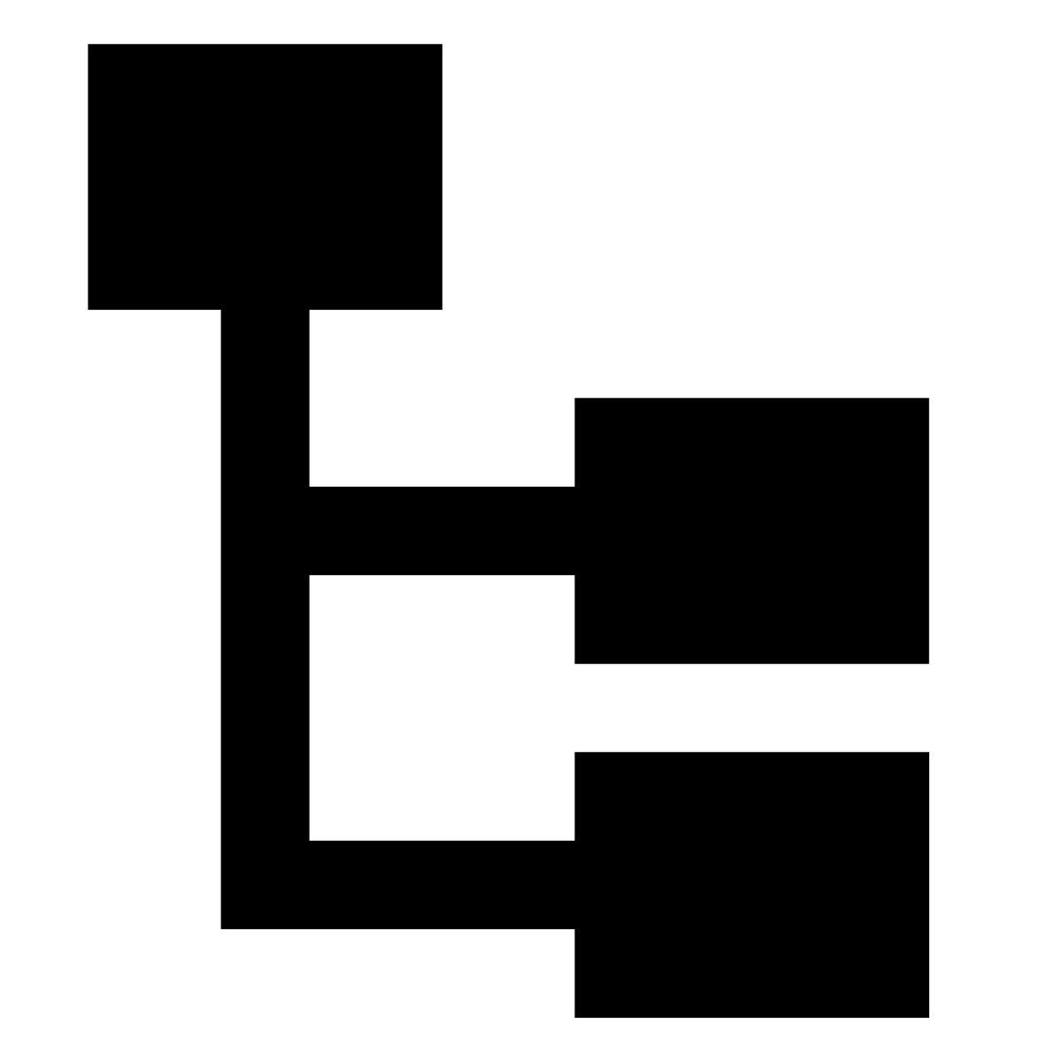 forma regular filled sharp style gestapeltes organisationsdiagramm icon