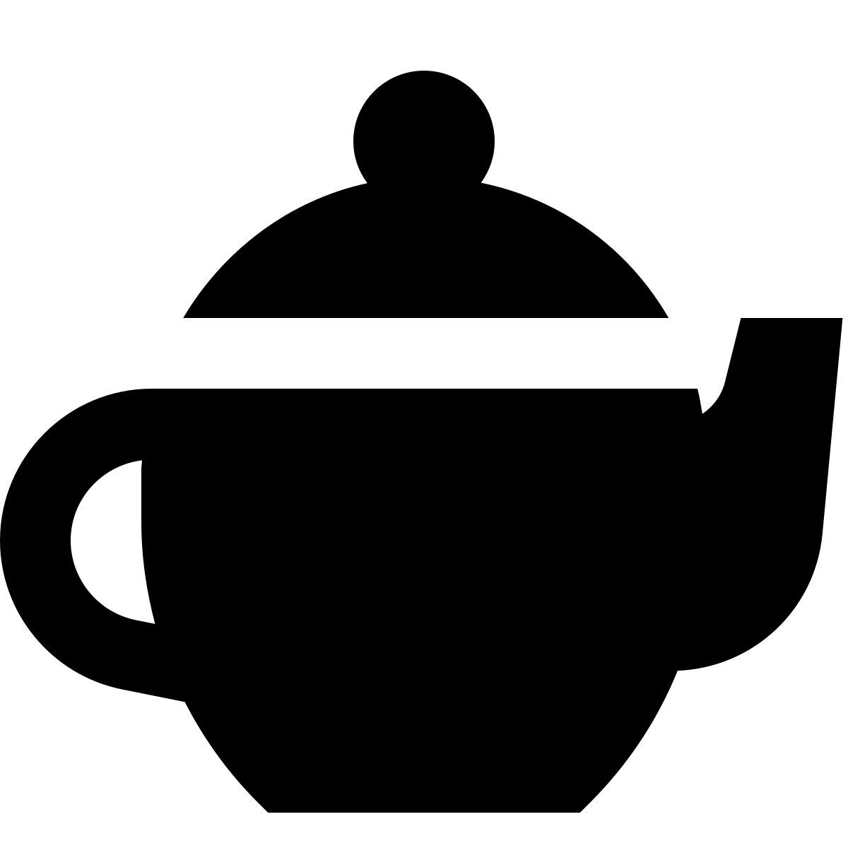 forma regular filled sharp style teiera icon