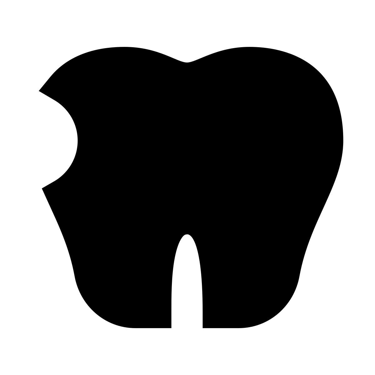 forma regular filled sharp style diente roto icon