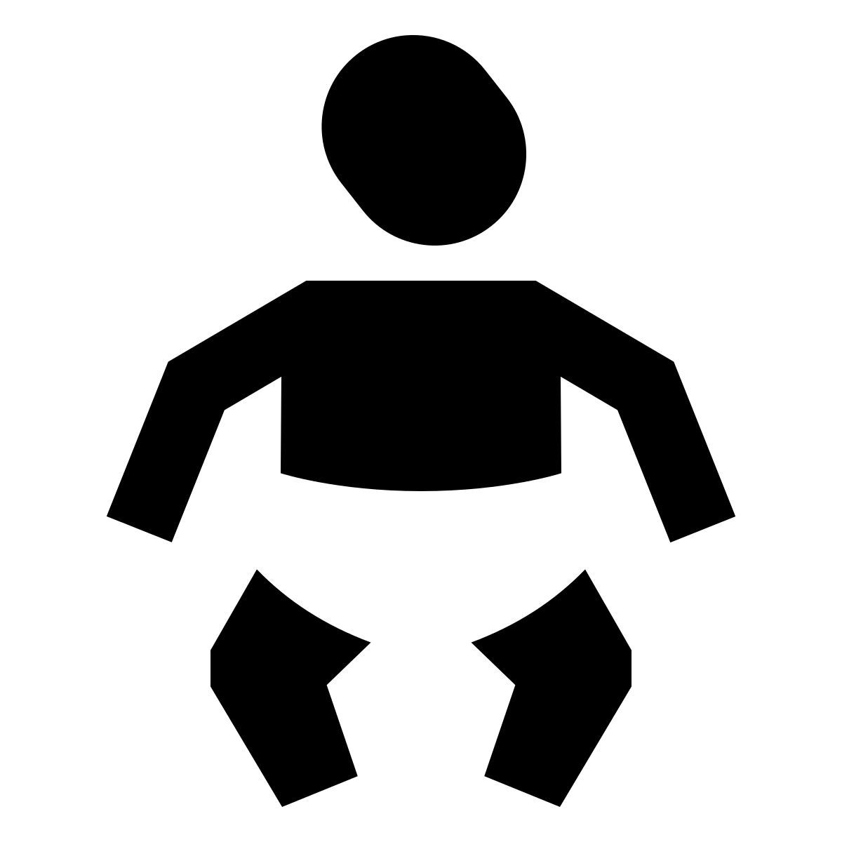 forma regular filled sharp style niño icon