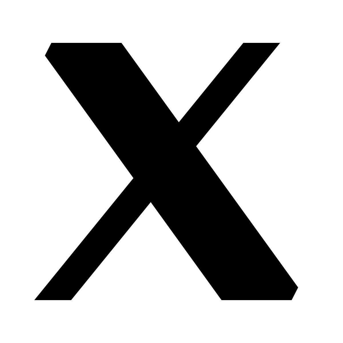 forma regular filled sharp style twitterx icon