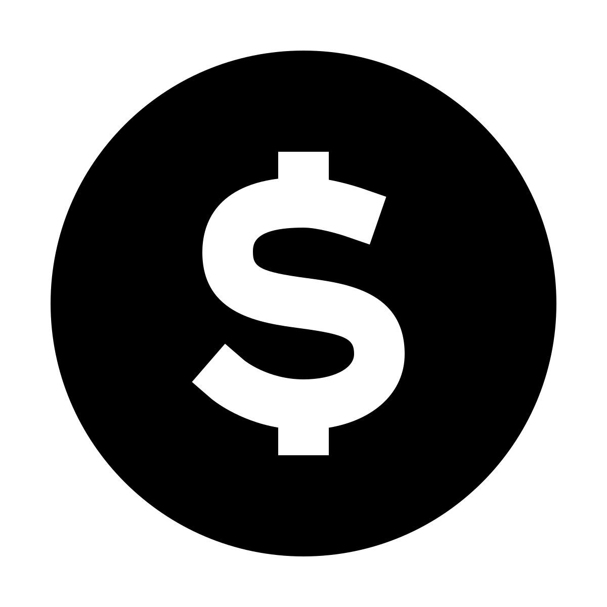 forma regular filled sharp style 我们美元盘旋 icon