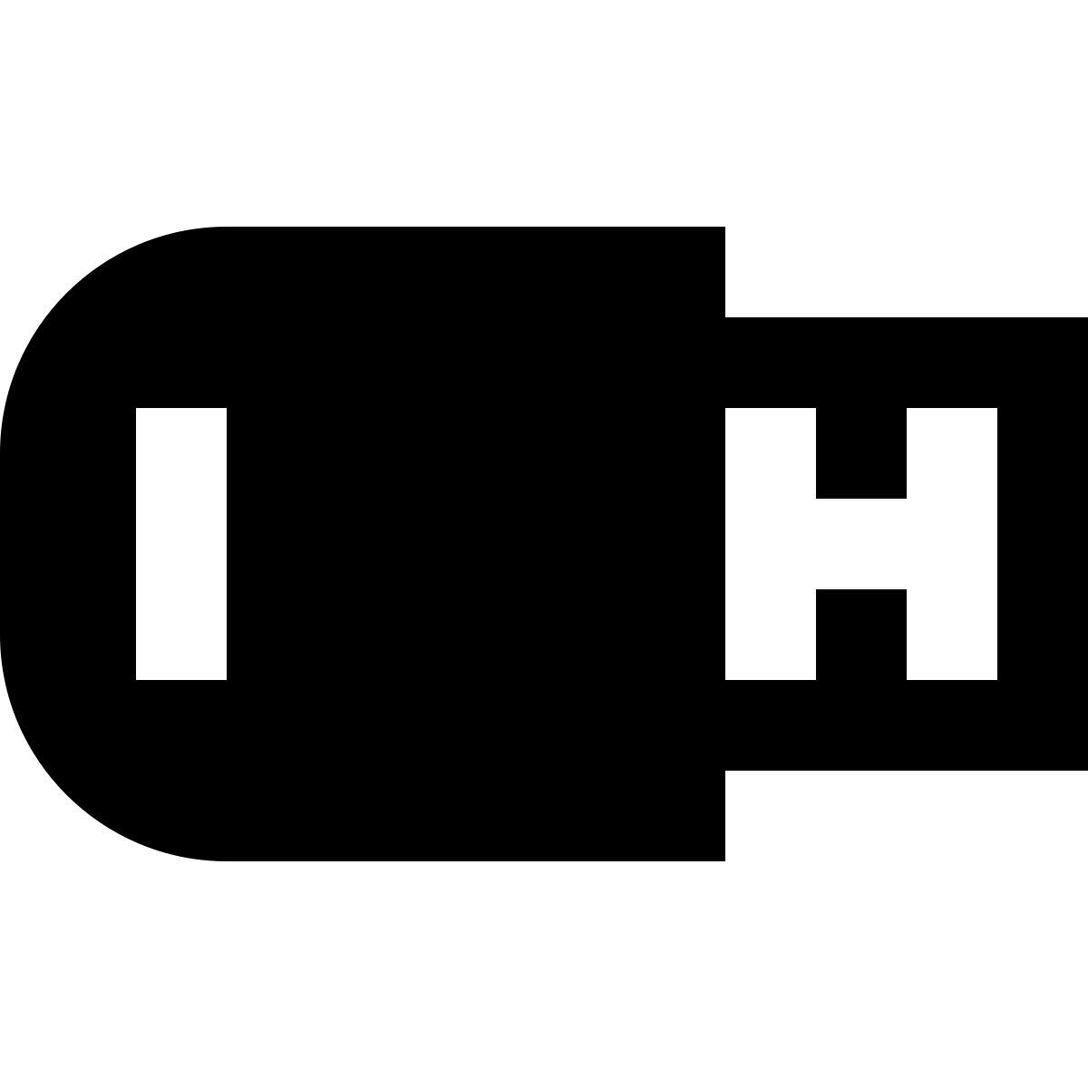 forma regular filled sharp style unidad flash icon