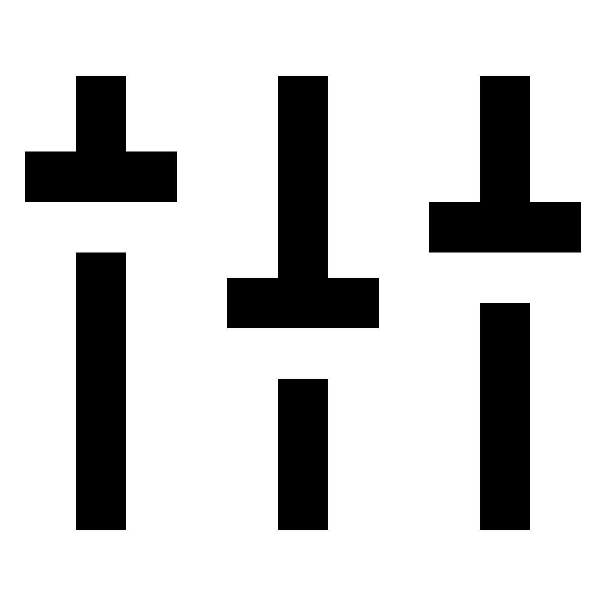 forma regular filled sharp style equalizzatore icon