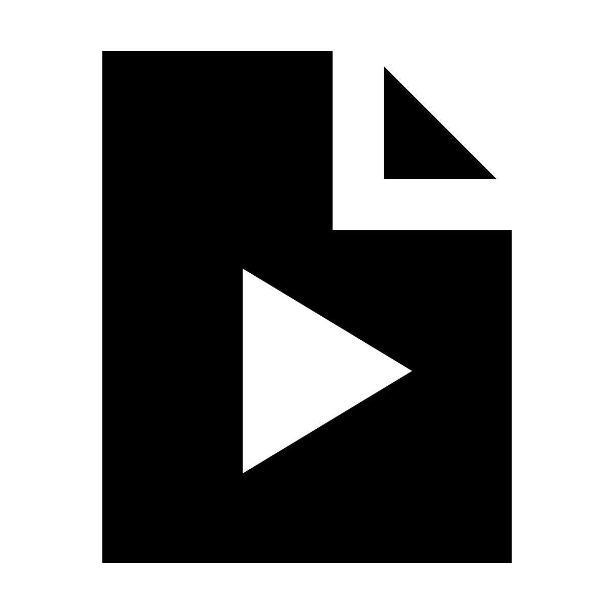 forma regular filled sharp style 비디오 파일 icon