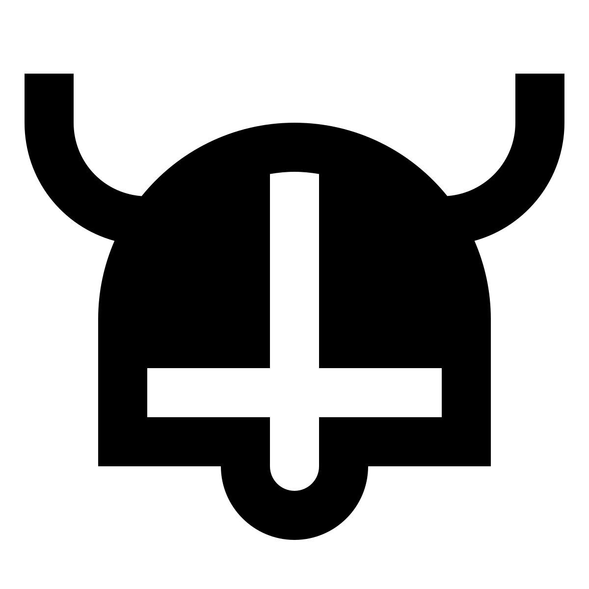 forma regular filled sharp style casco de vikingo icon