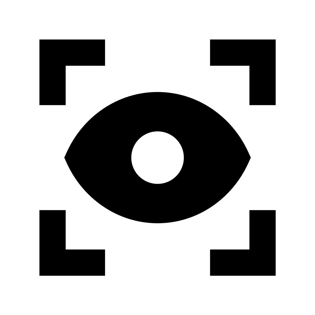 forma regular filled sharp style visión icon