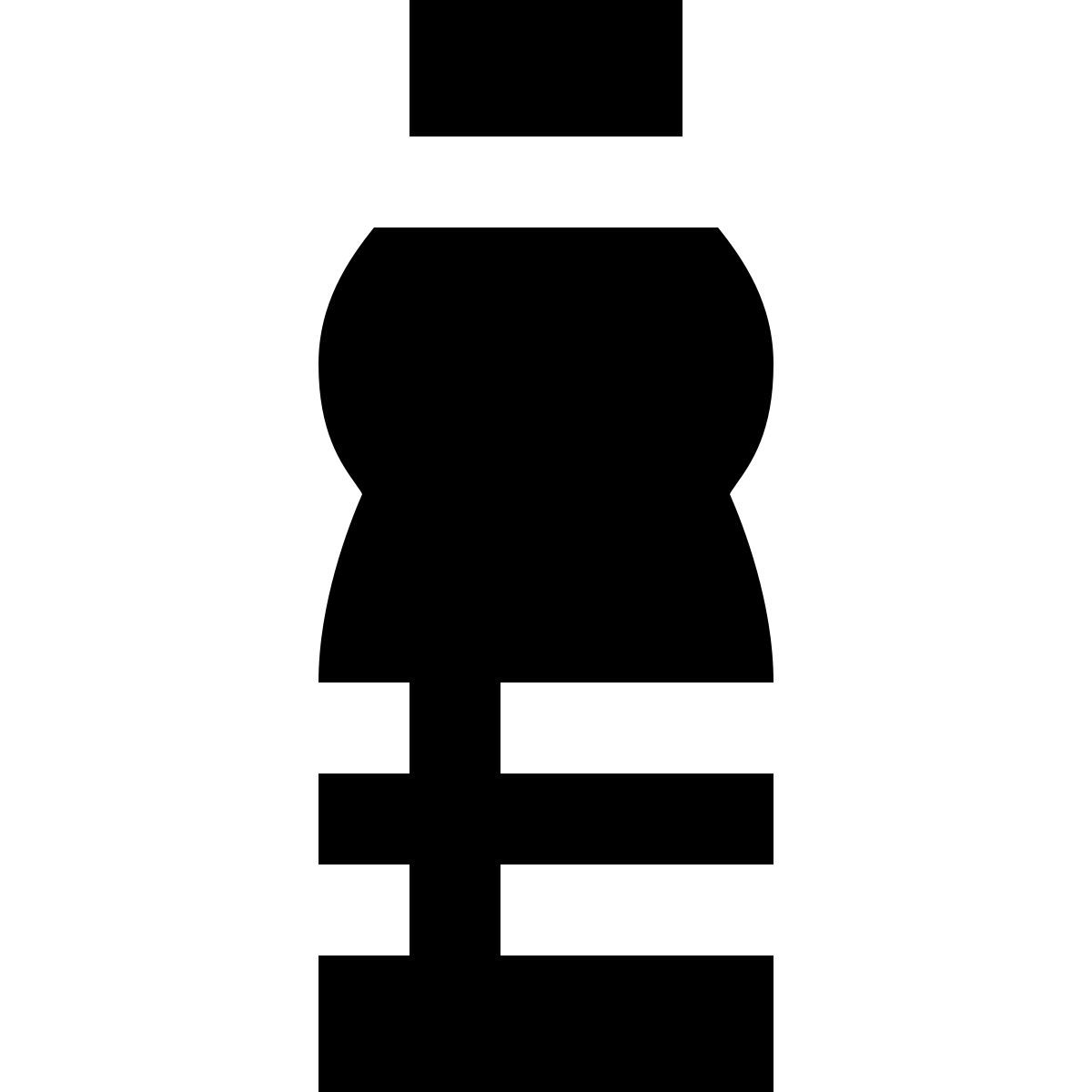 forma regular filled sharp style bouteille d'eau icon