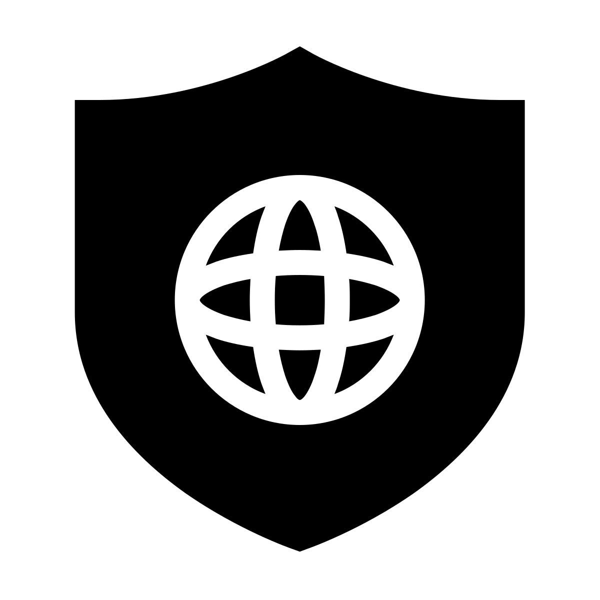 forma regular filled sharp style scudo web icon