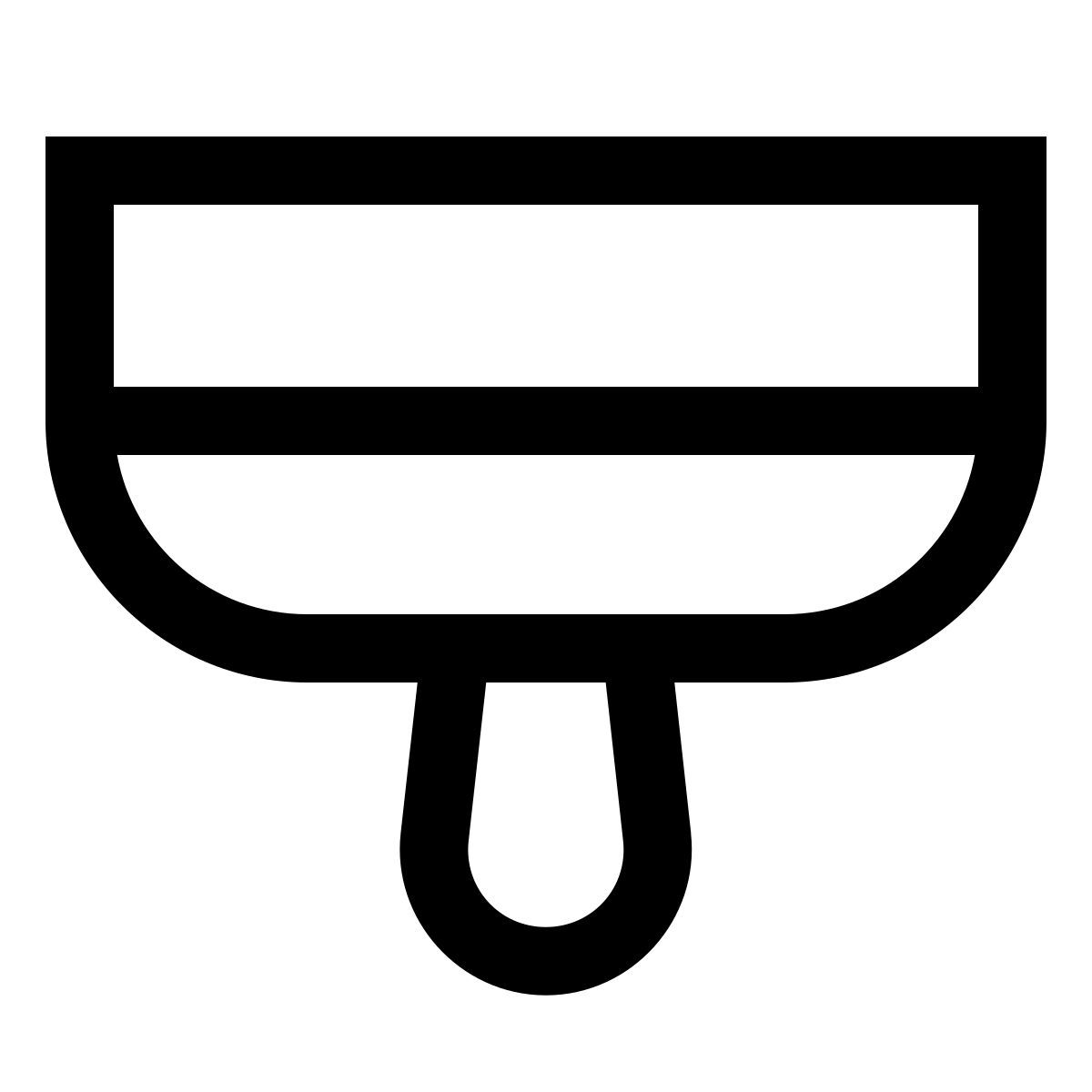 forma regular filled sharp style wide facade scraper icon