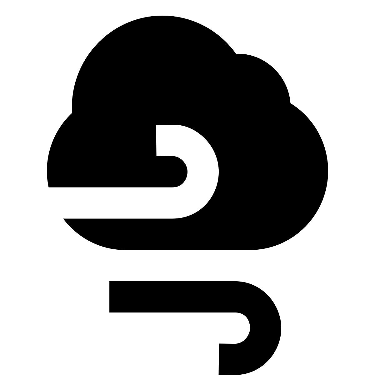 forma regular filled sharp style tempo ventoso icon