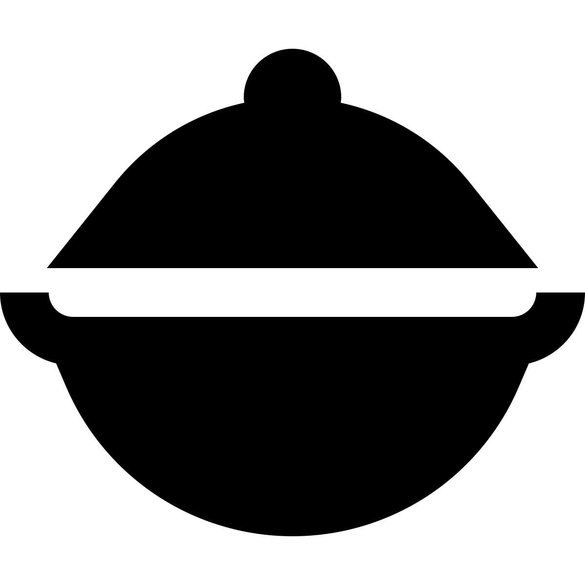 forma regular filled sharp style wok icon
