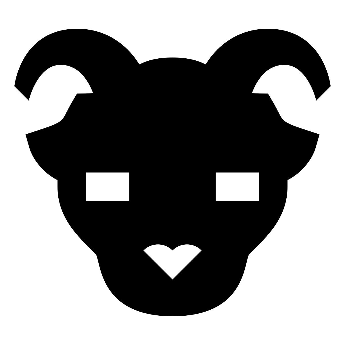 forma regular filled sharp style jahr der ziege icon