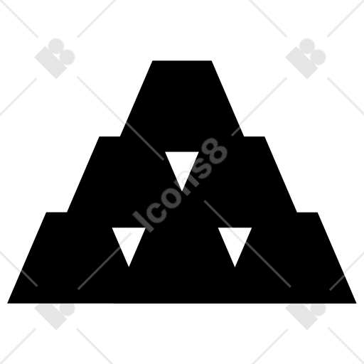 Gold Bars icon in Forma Regular Filled Sharp