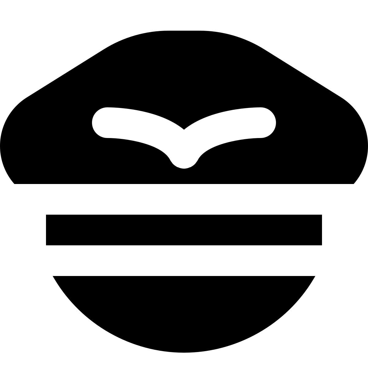 forma regular filled style 空军飞行员帽子 icon